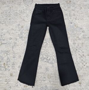 Mother Insider Crop Step Fray, Guilty/Black, Size 25